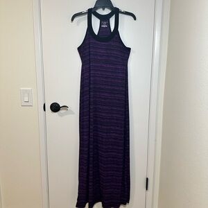 Tek Gear Purple and Black Halter Maxi Dress